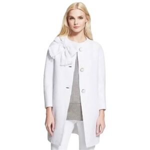 Kate Spade Dorothy Tweed Coat in White Size 4